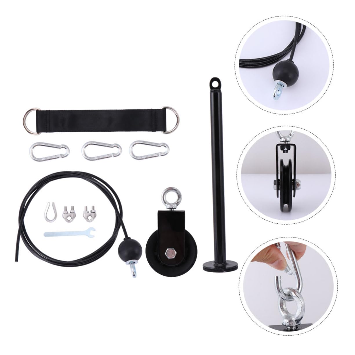 POPETPOP Metalowy Materiał Wysoka Pozycja Pull down Sprzęt Fitness Sprzęt Do Budowania Mięśni Łatwy W Instalacji Użyj Kabla Sprzęt Do Ćwiczeń Sprzęt Do Ćwiczeń Ramion