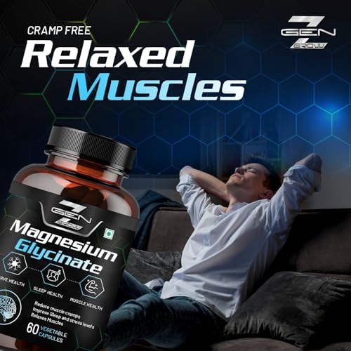 Image of Magnesium Glycinate Double Strength Bisglycinate with Oxide High Absorption Formula Supports Muscle & Nerve Health 60 Veg Capsules (Pack 2)