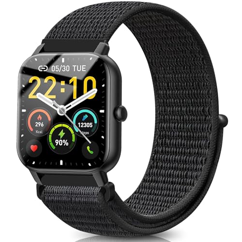 VELULYX Nylon Elastic bracelete compatível com Veryfit IDW19/IDW13/IDW15/IDW18, 22 mm Elastic bracelete for Goryfit Smart Watch T50/T60/T70/P66D/P72/P95/P99, Y66/Y6, YB5555555,YB55555. 4, H1/D1, G39