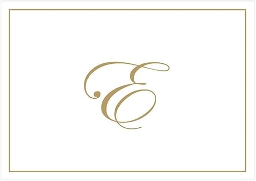 Miniatura 2 de Caspari Tarjetas de notas en caja con iniciales en relieve en letra V, 16 tarjetas y sobres