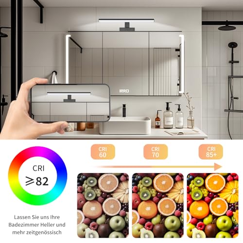 NBEASTKEY LED Spiegelleuchte Bad 30cm,5W 4000K Neutralweiß Aluminiumlegierung Spiegellampe Badezimmer Lampe 230V Schrankleuchte Schminklicht,IP44 Wasserdicht Einfache Montage für Badschrank