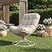 di volio Gartensessel Melia - Lounge Sessel aus PE-Rattan mit Rundfuß, bequem & stabil (Beige)