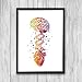 Cervello umano Cuore DNA Molecola Acquerello Arte Stampa Filosofia Psicologia Anatomia Arte Astratta Wall Art Infermiera Medico Laurea Regalo