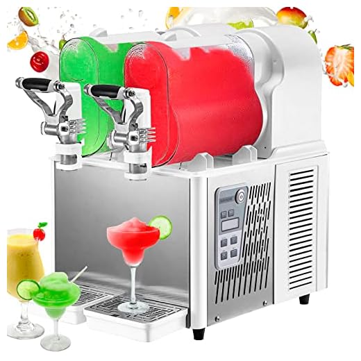 Commercial Slushy Machine, Slushie Machine, 6L/1.6 US Gallon Double Bowl Margarita Machine, Stainless Steel Smoothie Juice Machine for Home, Slush Frozen Drink Maker for Home, Supermarket Restaurant Bar Party Use