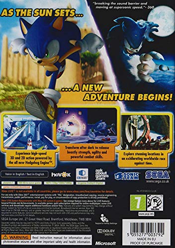 Sonic Unleashed Xbox 360 Classics Edition jeu vidéo plateforme SEGA