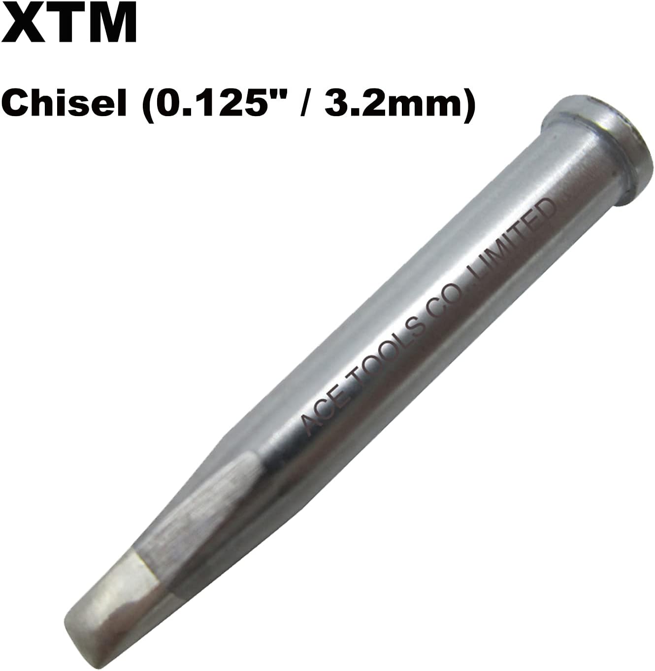 XTM Long Chisel Screwdriver 0.125" / 3.2mm for WX1010 WX2020 WT1010H WD1000HPT WXP120 WP120 WP120IG WXMP120 ACE Brand Solder Iron Tip (10)