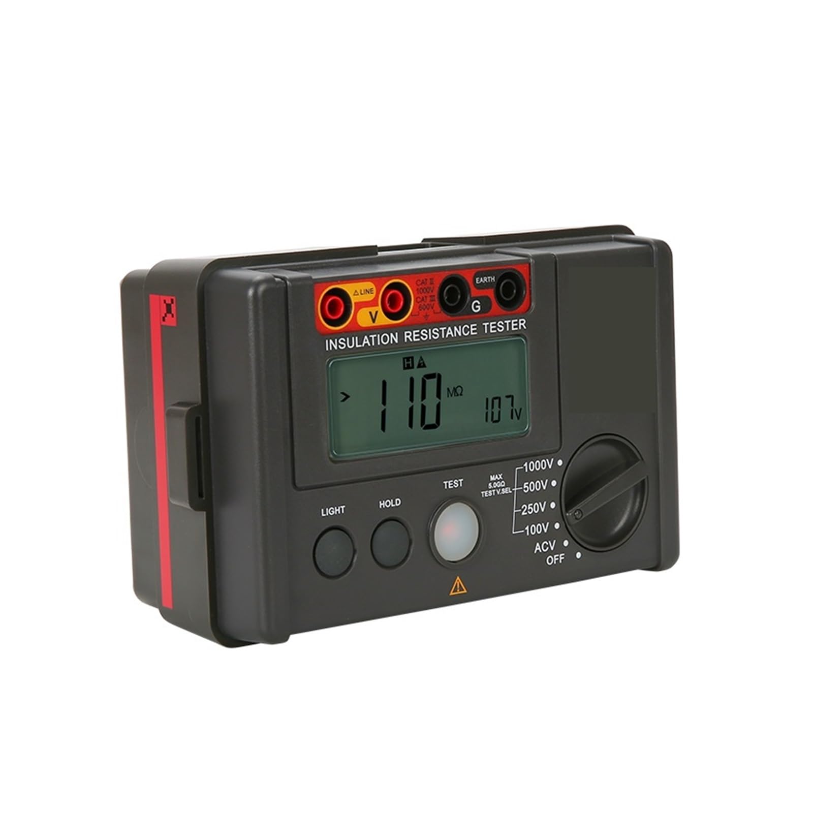 Tester di Resistenza Digitale, Tester di Resistenza di Isolamento 1000V Display LCD da 2000 conteggi Auto Range Ohm Tester Megohmmetro Voltmetro