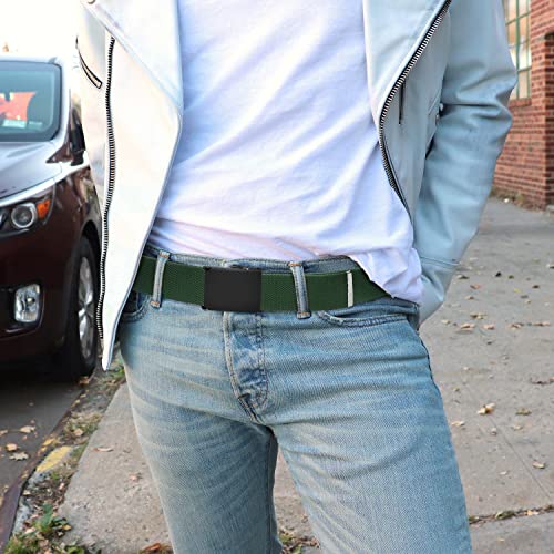 Image of Falari Canvas Web Belt Fully Adjustable Cut to Fit Golf Belt Flip Top Buckle