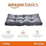 Amazon Basics Maschinenwaschbar Hundebett und Haustierbett für Hunde und Katzen - Waschbar und Strapazierfähig, Sehr Klein, 59 x 46 x 6 cm (L x W x H), Graue Wirbel – Bild 2