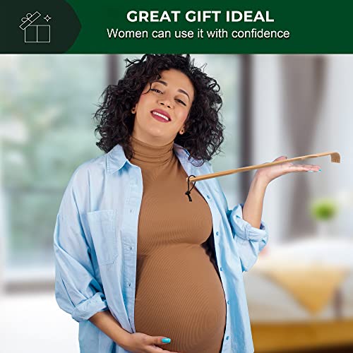 Renook Wooden Bamboo Back Scratcher, 4 Pcs Newest Polished Thicken Extended Backscratchers For Adults Men Women,Wood Self-Treatment Back Itching Artifact #TOP5