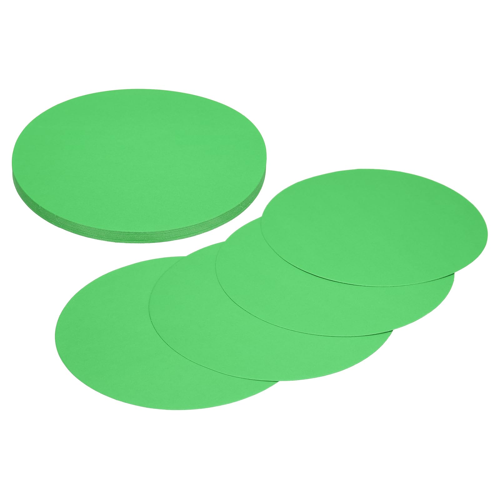 sourcing map 24 Pcs Circle Card Stock, 6.7 Inch Round Cutouts Paper Thick Cardboard Circles for Crafts Paint Supply DIY Projects Bulletin Board Decor, Green