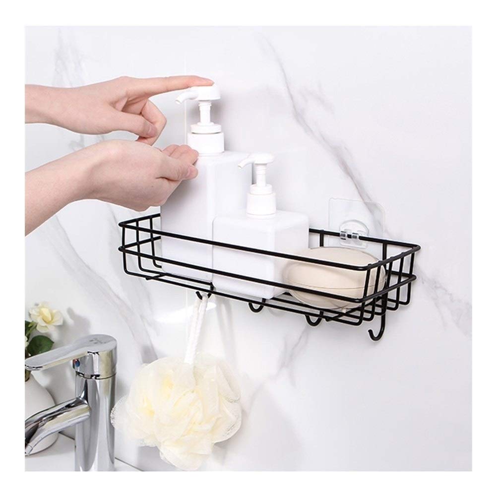 Shower Caddy Shelf Grid Bathroom Shower Shelves Corner Shelf No Drilling Caddies Basket Rack Iron Chrome Shelf Shower