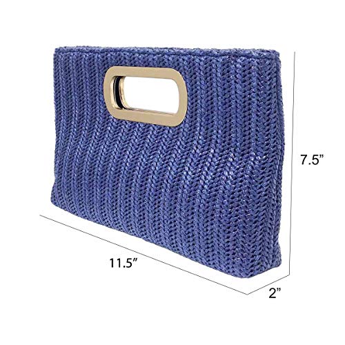Image of Top Handle Straw Clutch