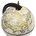 loibinfen Tabletop Globe Bar Wine Stand Eucalyptus Wood, Replica Globe Bar Cabinet Wine Rack for Dining Room & Living Room, Replica 16th Century Nautical maps Outside,15