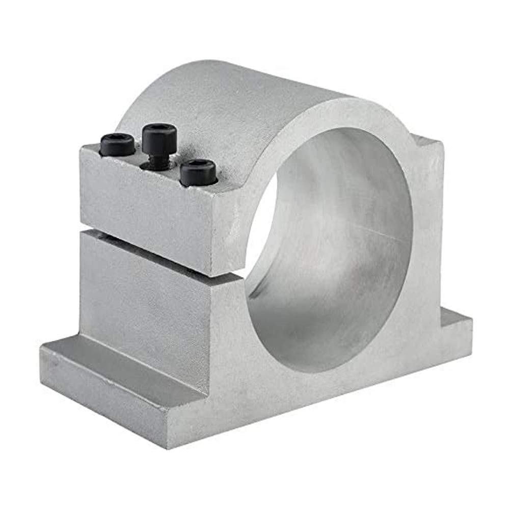 RATTMMOTOR Broche CNC 1,5 kW refroidie par air ER16 et kit convertisseur de fréquence | Broche CNC Φ80, 24 000 tr/min, 400 Hz, VFD 220 V, entrée monophase/triphasée et support de 80 mm pour fraiseuse CNC
