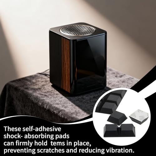 16 Stück Gummifüße Selbstklebend,Gummipuffer Schwarz Gummi Abstandshalter Möbel Stopper Anschlagpuffer Klebefüße Selbstklebende Dämpfer Füße Schwarzer Kleben Puffer,für Speaker Subwoofer Vibration