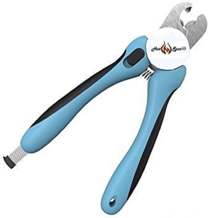 Top Professional Dog Nail Clippers by Hot Spot- Best Dog & Cat Grooming Clippers W/(Free Bonus Dog Nail File) – Includes Safety Guard to…