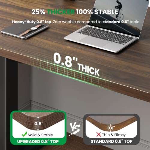 Image of SIAGO Electric Standing Desk Adjustable - 48 x 24 Inch Sit Stand up Desk with 0.8 Inch Thick Tabletop - Adjustable Height Table with 3 Memory Preset, Cable Management for Home Office