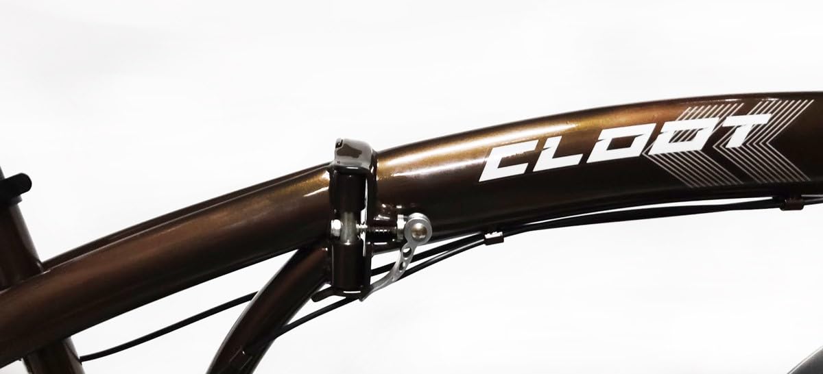CLOOT Bicicleta Plegable Iconic Urbana Ligera Ciudad Cambio 6 Velocidades Cuadro Ligero Ruedas 20 Pulgadas Sillin Ergonomico Regulable Luces Guardabarros Hombre Mujer Uso Diario Talla 1.60-1.83m