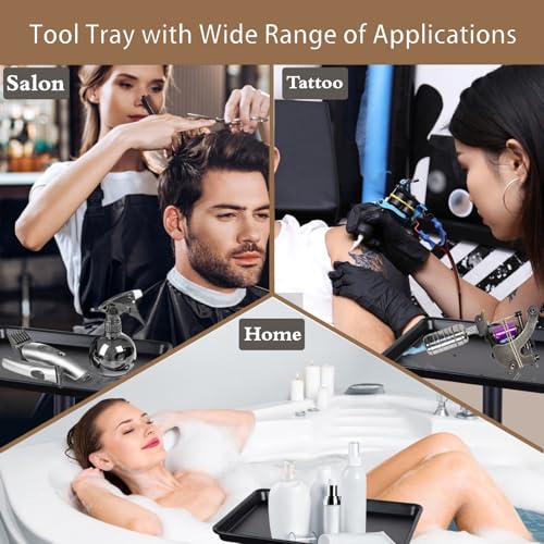 Image of Salon Senor Salon Tray on Wheels,Height Adjustable Salon Color Tray Rolling Instrument Tray for Hair Stylist
