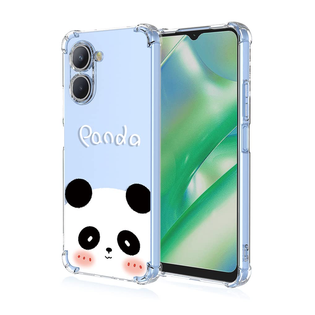 Custodia SEAHAI Per Realme C33 – Silicone TPU Trasparente Con Motivo Cucciolo Rosa – Antiurto E Sottile - 5
