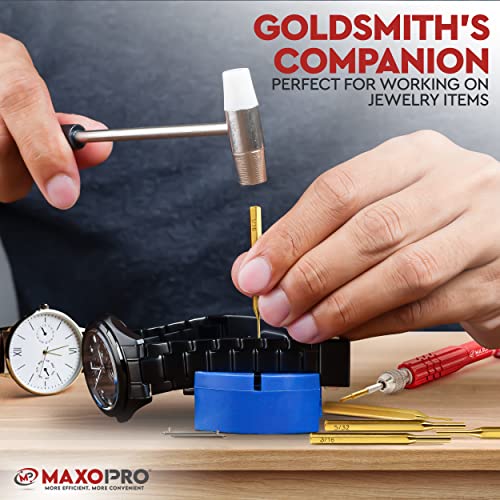 Premium Brass Punch Set – 8 Pcs Professional Brass Drive Pin Punch Set - Non-Marring Brass Punch Set For Gunsmithing - Assorted Gun Punch Set For Watch Repair Jewelry And Craft – By Maxopro #TOP1