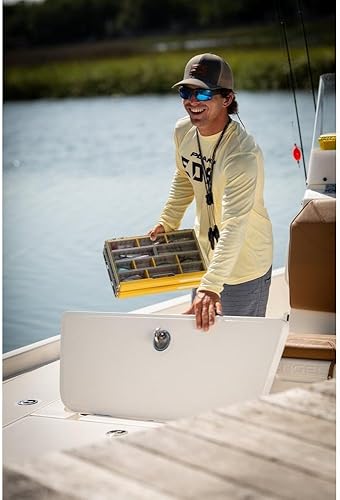 Miniatura 121 de Plano Edge 3700 - Caja de almacenamiento vertical de cebo y cebo espía, gris y amarillo, soporta hasta 52 cebos verticales, caja organizadora