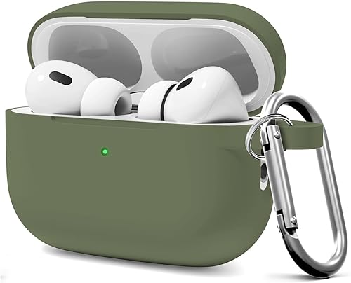 Vista 207 de Funda compatible con AirPods de tercera generación, accesorios de protección de silicona con llavero y kit de limpiador para mujeres y hombres, LED
