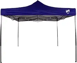 Tenda Gazebo 3x3 Sanfonado Em Aço Com Tecido Aluminizado - Azul