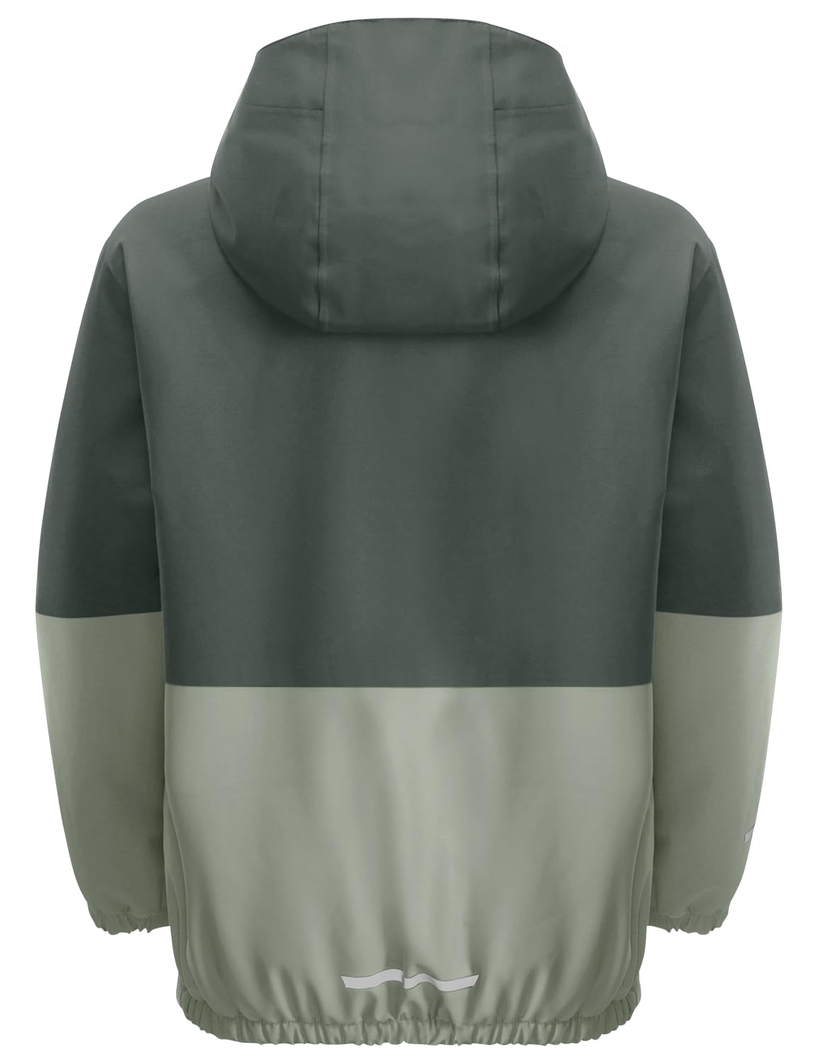 Jack Wolfskin - BLOCKY JACKET K, Chaqueta de plumas niños unisex, slate green/mint leaf,