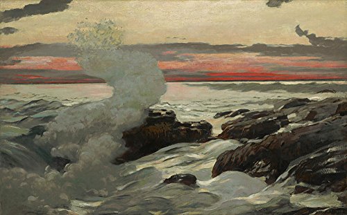 Lámina enmarcada West Point Prouts Neck de Winslow Homer pequeña 2