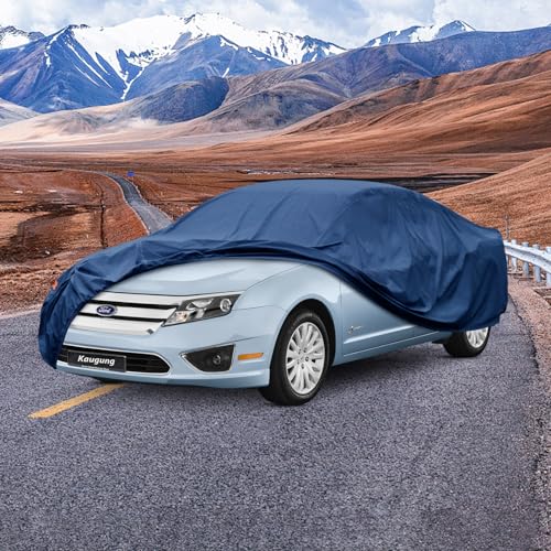 Image of Kaugung Heavy Duty Car Cover Custom Fit Ford Fusion (2005-2025),Waterproof All Weather Resistant Outdoor Sun Rain Dust Snow Protection with Anti-Theft Lock.(USA Warehouse,Within 3-7 Days)