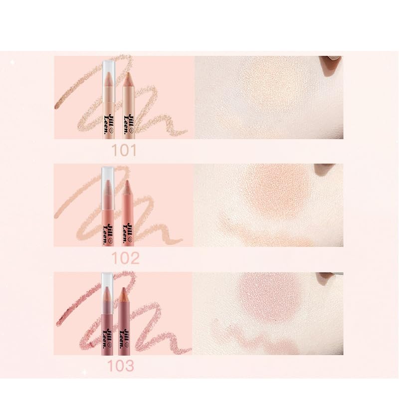 2PCs Shimmer Silkworm Eyeliner Aegyo Sal Highlighter miniatura 3