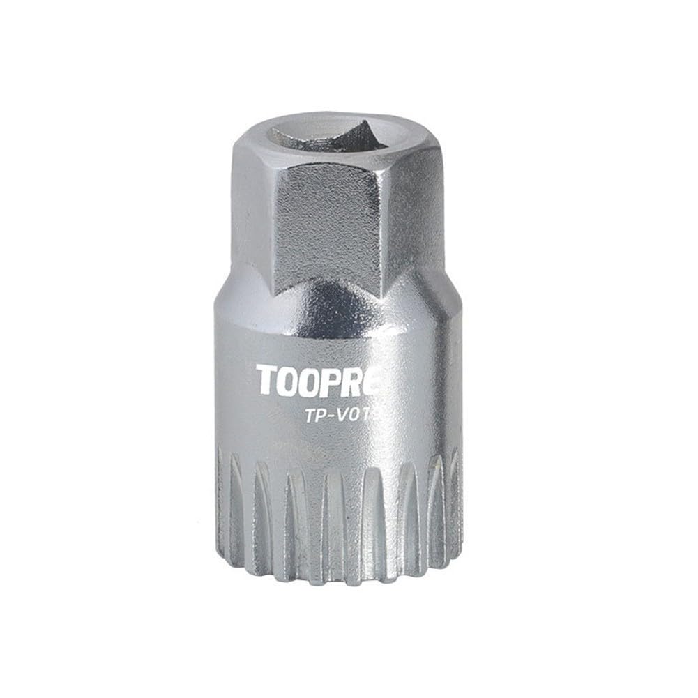 Herramienta de extracción de pedalier de bicicleta, llave de tubo de acero de alto carbono para mantenimiento de agujeros cuadrados, compatible con ranuras de llave 20/16