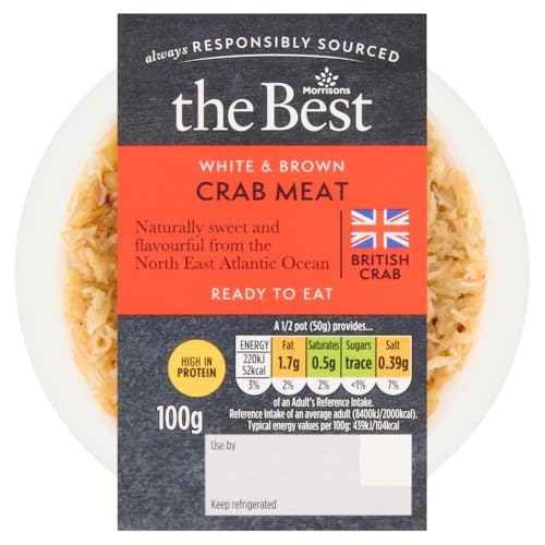 Morrisons The Best 50:50 White & Brown British Crab Meat 100g