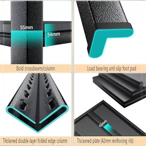 Étagère à micro-ondes élégante en métal meuble de rangement durable - 8