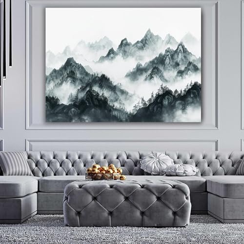 Impression sur toile paysage 60x80cm encadrée pour décoration murale - 2