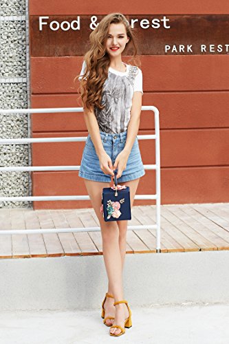 Milisente Evening Clutch Bag for Women Floral Square Box Evening Bags Crossbody Shoulder handBags Flower Wedding Clutch Purse - Image 6