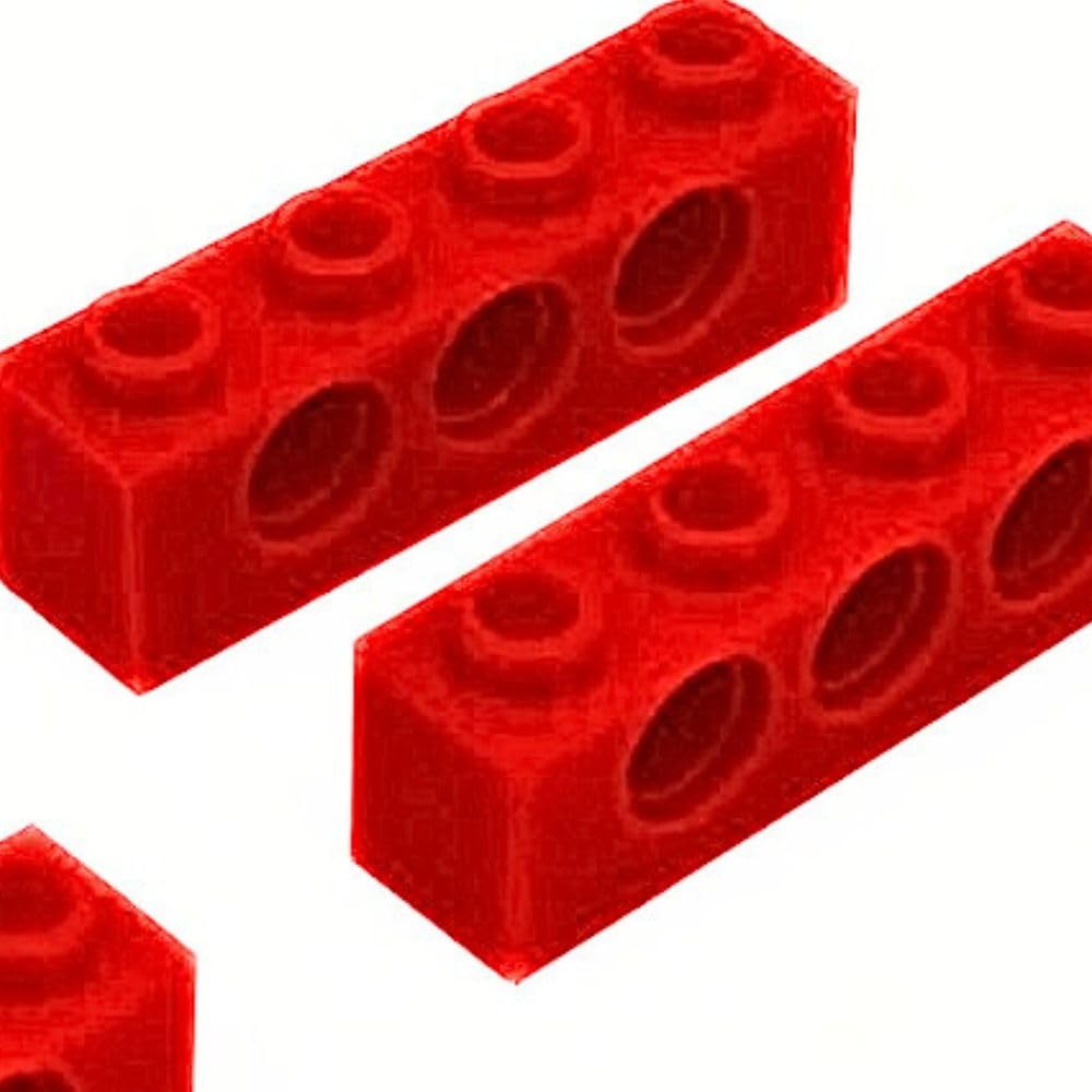 Yellow Tommy Technic Brick 1 x 4 with Holes | Part 3701 | Compatible with Standard Building Blocks & Lego-Kits, Power Functions (Pack of 20) - Image 5 thumbnail
