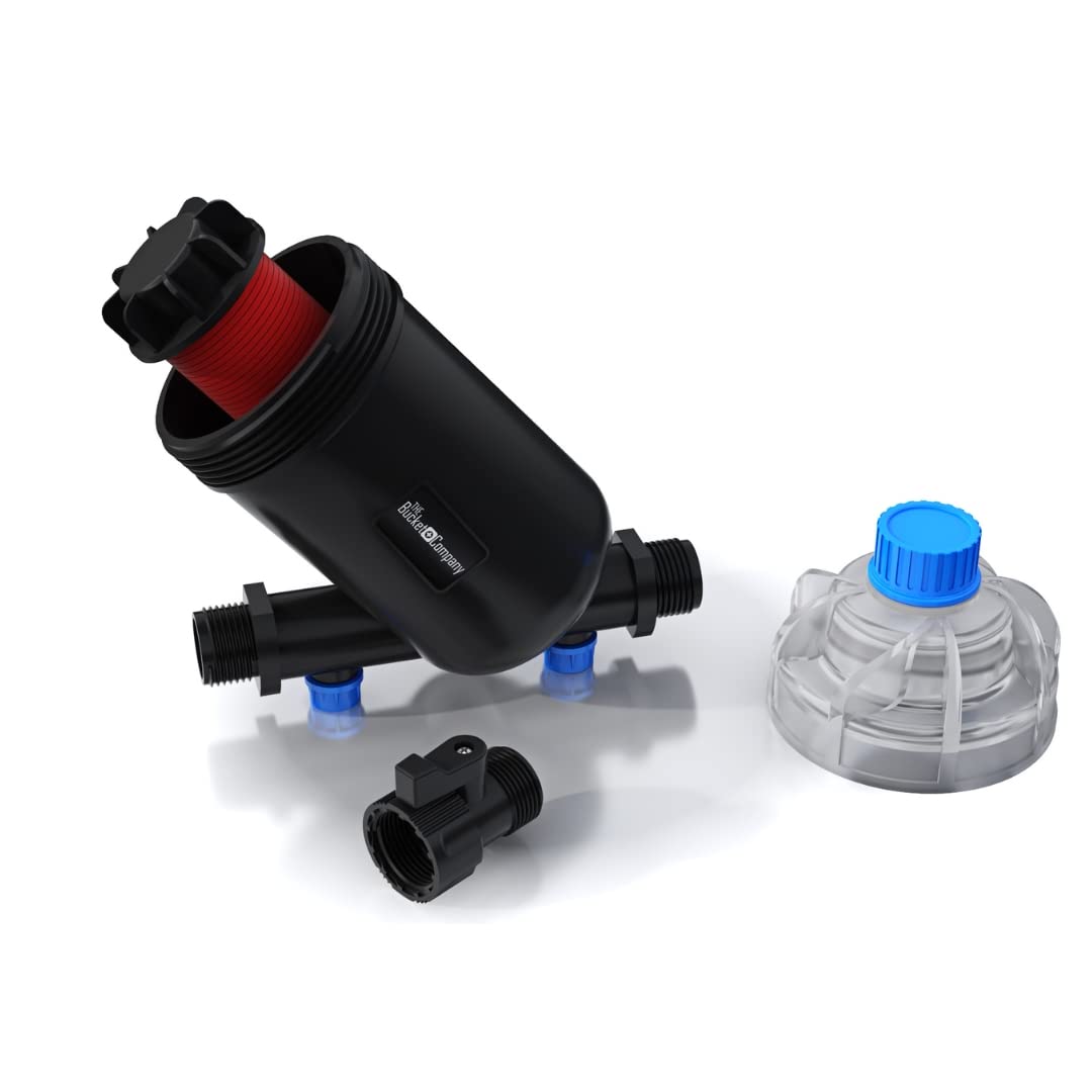 The Bucket Company Black Drip Irrigation Inline Y-Filter Strainer 120 Mesh - 130 Micron | for Garden, Lawn, and Agriculture Watering (3/4")