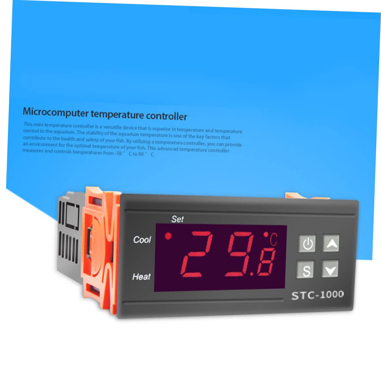 Kisangel 2 Piezas Controlador De Temperatura Pecera Controlador De Temperatura Del Termostato Temperatura Del Tanque De Peces Termostato De Incubadora Elegante Acuario Inteligente