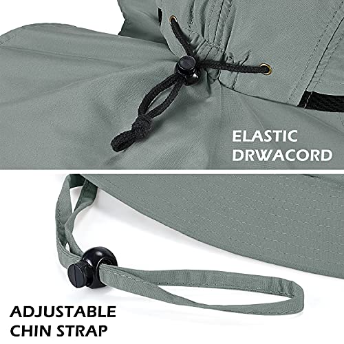 Image of Solaris Sun Hat with Neck Flap, UPF 50 Sun Protection Lightweight Sun Cap for Men Women, Wide Brim Hat for Fishing Hiking