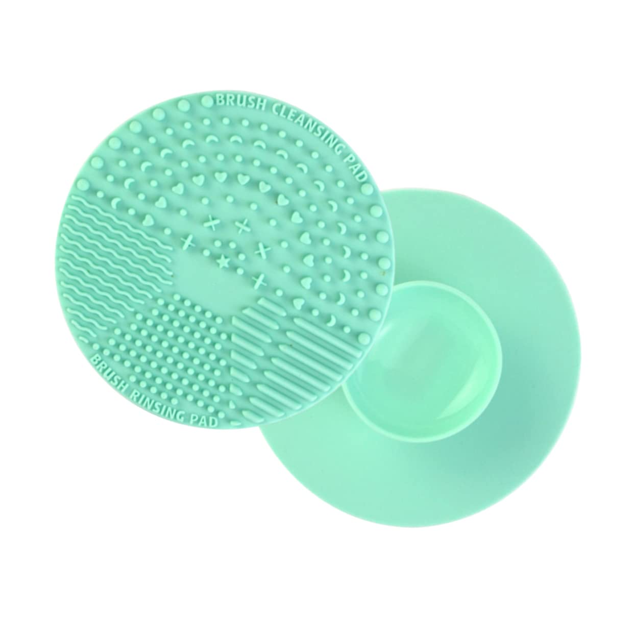 Ipetboom Round Makeup Cleaning Pads Scrubber Tool Light Green Face Pads for Cleaning Adorable Round Makeup Types Flexible and