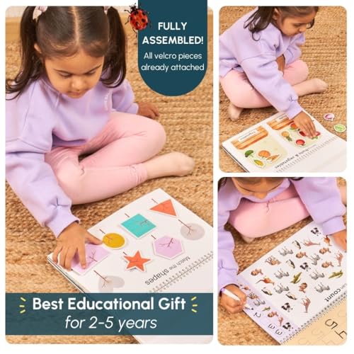Image of Curious Cub Montessori Busy Book | Toddler Busy Binder for 2-5 Yrs | Activity Binder| Quiet Book| Educational Toys For 3 Year Old| Kids Learning Books 2-3Years| Velcro Books For 2 Yrs Old | Kids Gifts