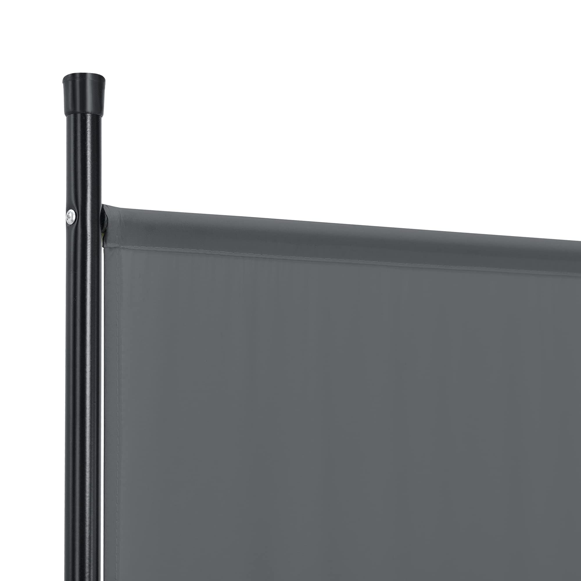 [en.casa] Pannello Divisorio Autoportante con Telaio in Acciaio e Schermo in Tessuto Separè per Privacy Separazione Ambienti Paravento per Casa Ufficio 176x175 cm Grigo Scuro
