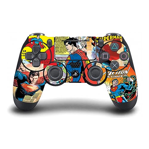 Sticker Superman pour PS4 Slim résistant aux rayures pour protéger console et manettes
