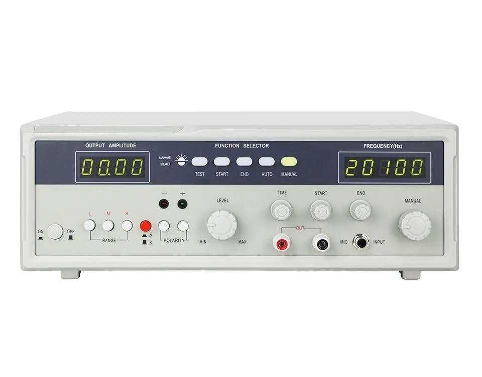 Generador de señal de sonido digital de 20 W, rango de frecuencia de 20 Hz-20 kHz, resolución de 1 Hz, salida de onda sinusoidal for pruebas de altavoces y medición acústica