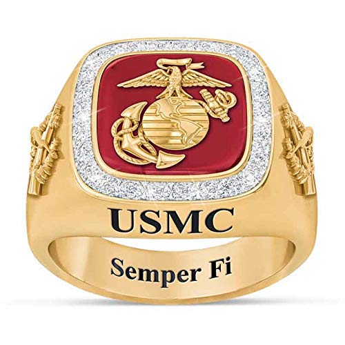 Personalized Men's USMC Ring