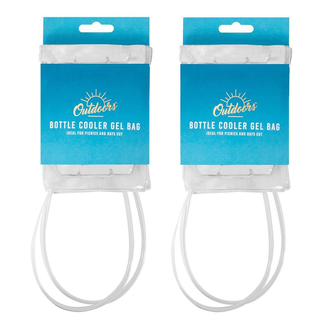Yöl Pack Of 2 Drinks Bottle Cooler Bag - Freezable Beer Wine Champagne Pouch With Handles, Summer Party Picnic Bbq Camping