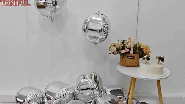 Amazon.com: TONIFUL 16Pcs Large Gold 4D Giant Round Foil Balloon